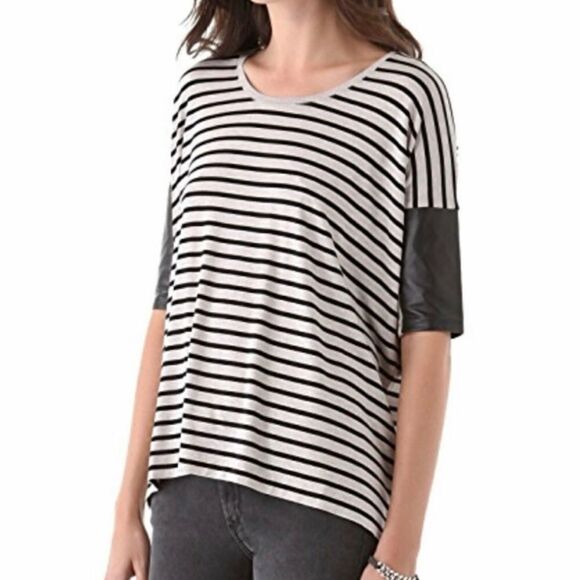 Club Monaco Regan Striped Tee Sz S - Picture 1 of 8